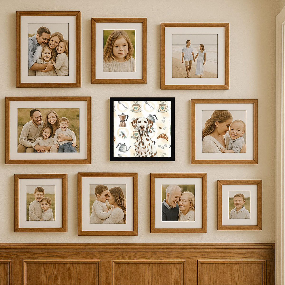 Liver Dalmatian Coffee Bar Framed Wall Art