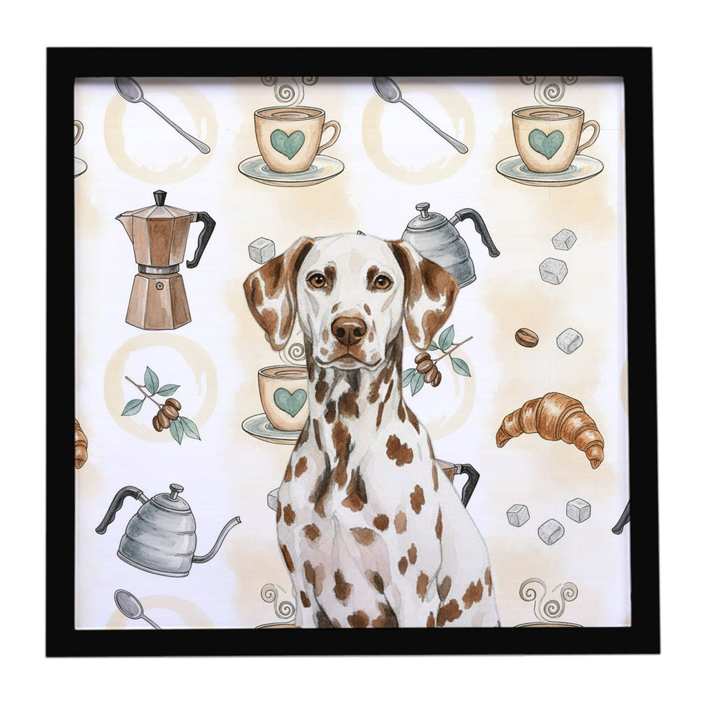 Liver Dalmatian Coffee Bar Framed Wall Art