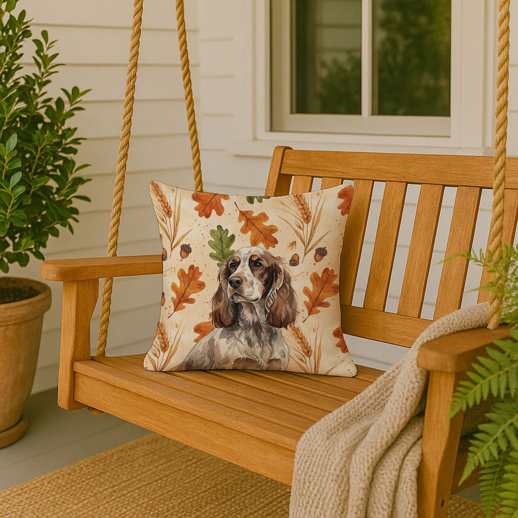 English Cocker Spaniel Heirloom Fall Accent Pillow