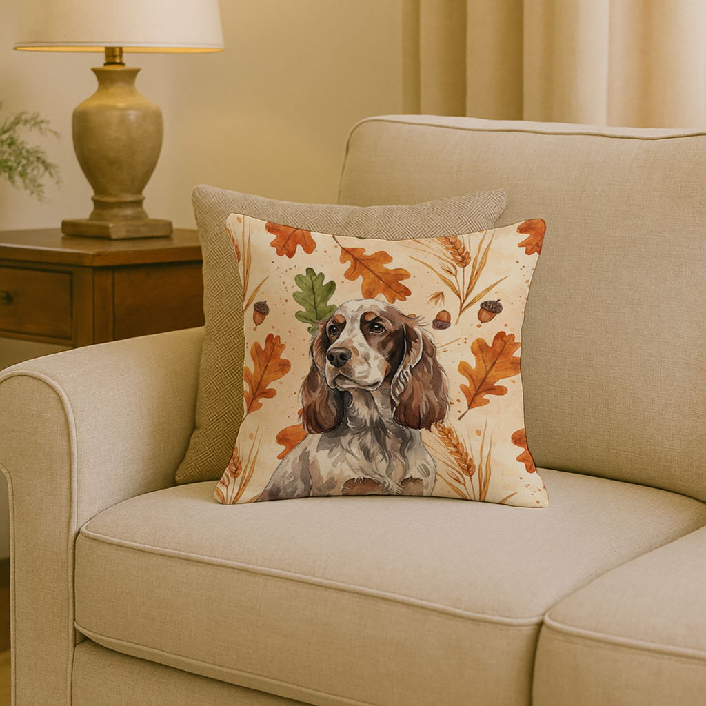 English Cocker Spaniel Heirloom Fall Accent Pillow