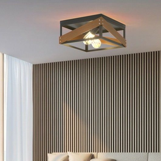 Rustic Geometric Ceiling Light