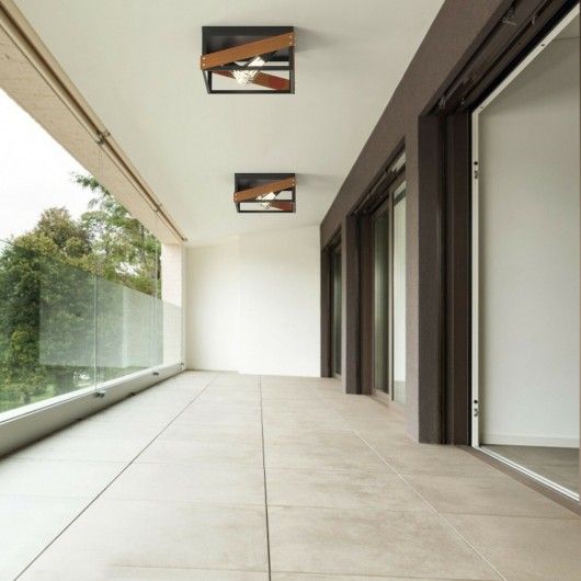 Rustic Geometric Ceiling Light