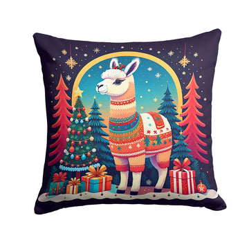 Festive Llama Christmas Decorative Pillow