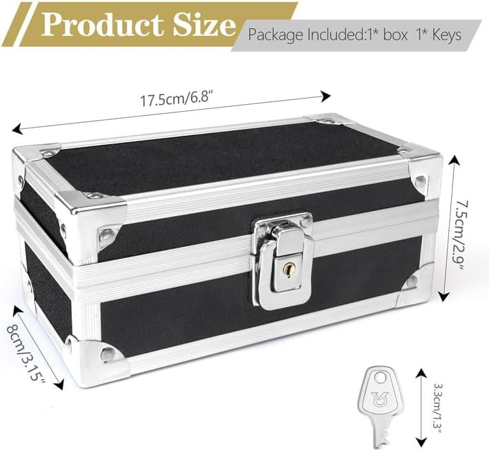 Lockable Cash Box with Single-Row Currency Tray for Cash Organizing
