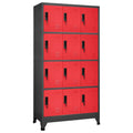 Modern Locker Cabinet with Lockable Doors for Office or School Storage