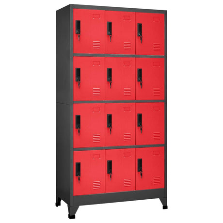 Modern Locker Cabinet with Lockable Doors for Office or School Storage