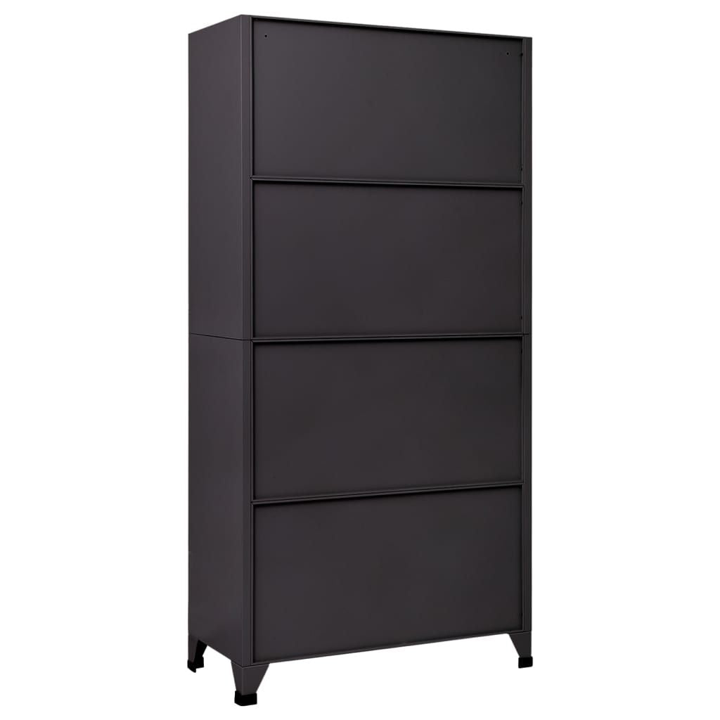 Modern Locker Cabinet with Labeled Compartments