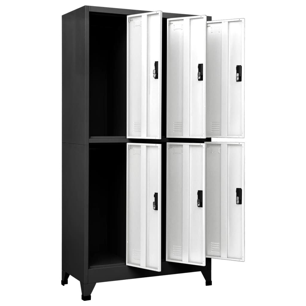 Modern Locker Cabinet with Labeled Compartments