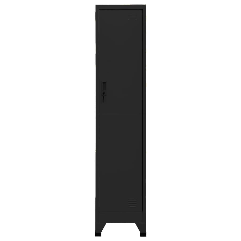 Black Locker Cabinet with Lockable Vented Door