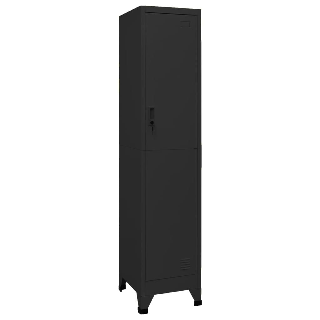 Black Locker Cabinet with Lockable Vented Door