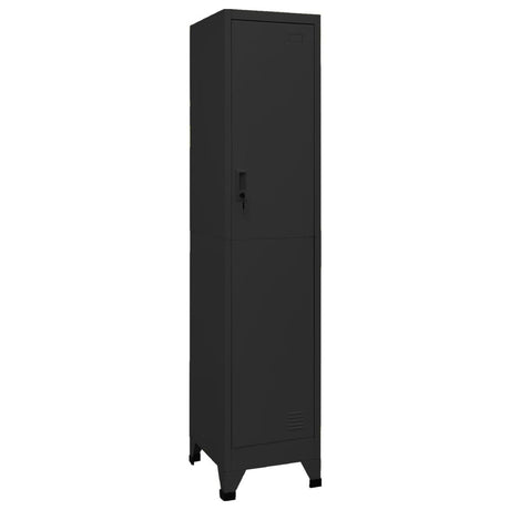 Black Locker Cabinet with Lockable Vented Door