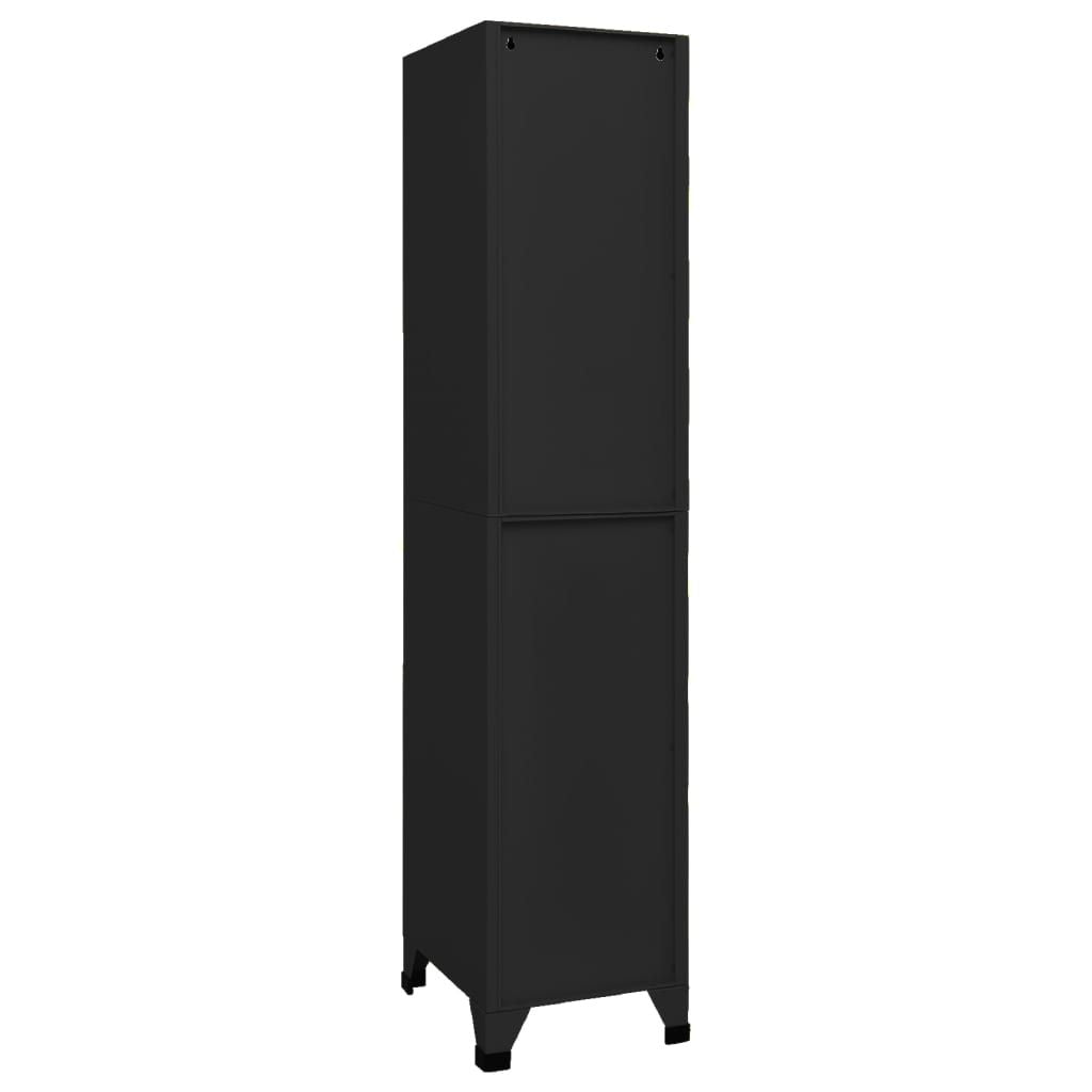 Black Locker Cabinet with Lockable Vented Door