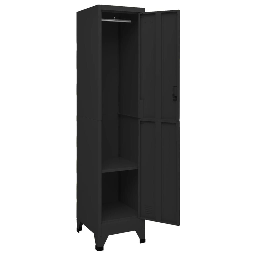 Black Locker Cabinet with Lockable Vented Door