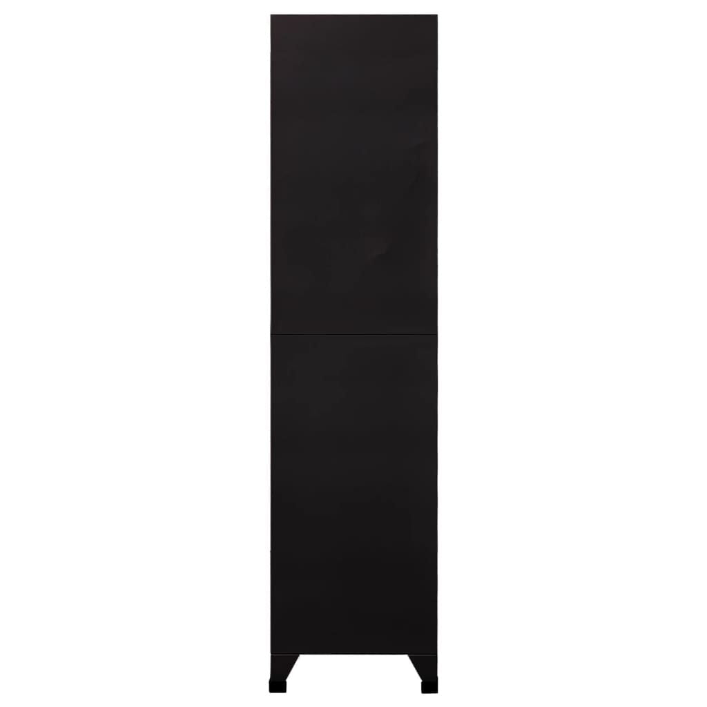 Black Locker Cabinet with 18 Lockable Compartments