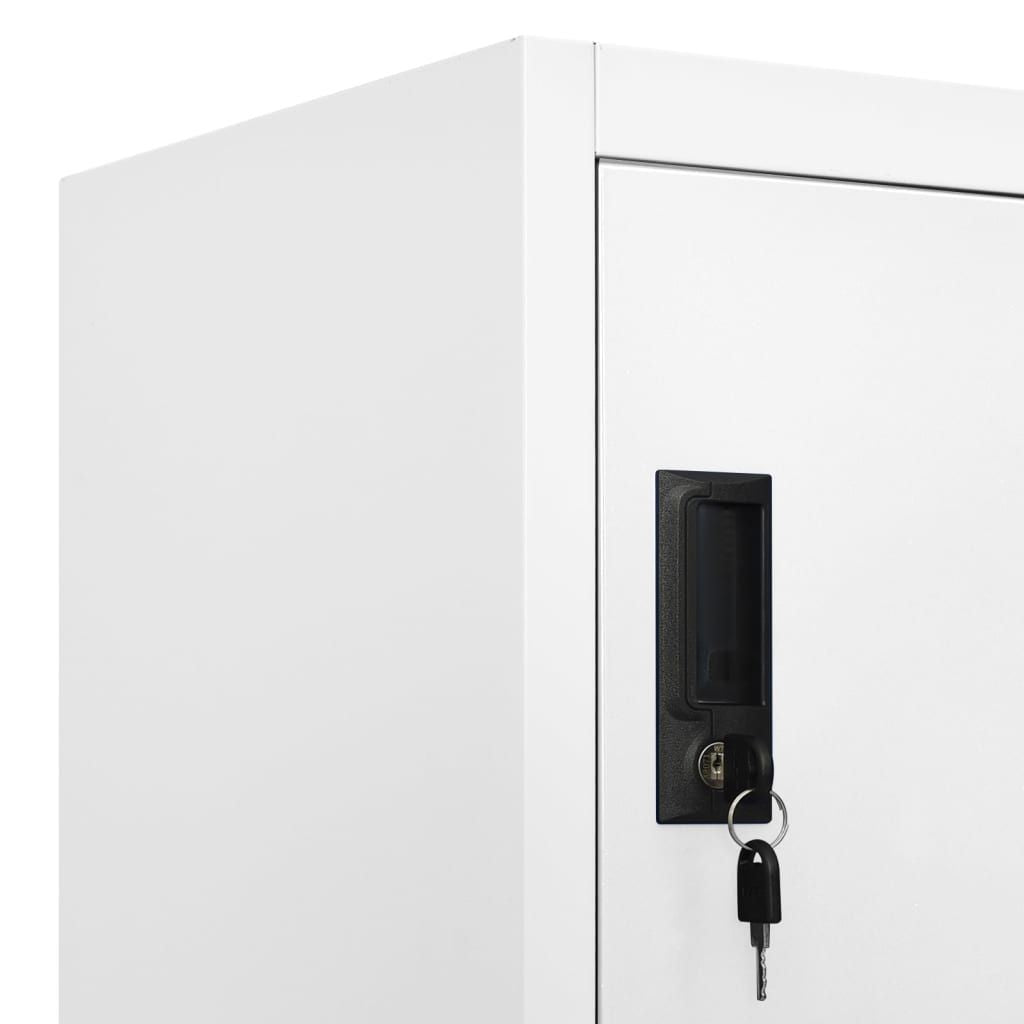 Locker Cabinet White 35.4"x15.7"x70. Steel