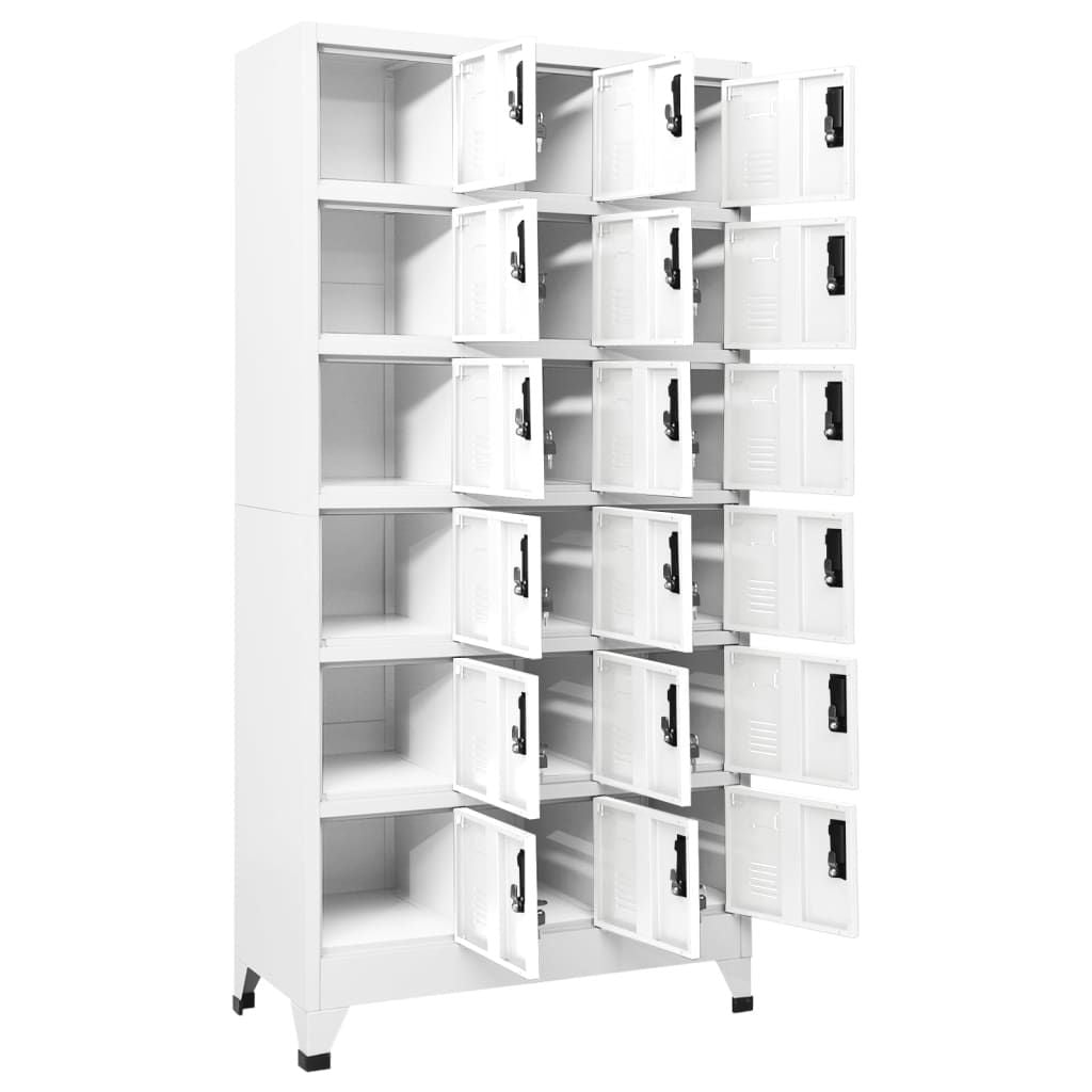 Locker Cabinet White 35.4"x15.7"x70. Steel