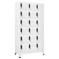 Locker Cabinet White 35.4"x15.7"x70. Steel