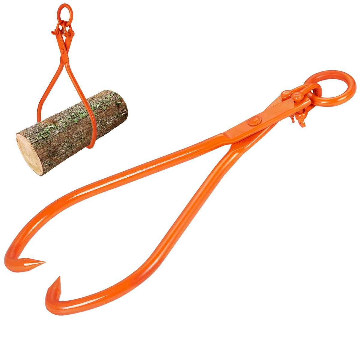 Log Skidding Tongs with Tightening Claw Grip
