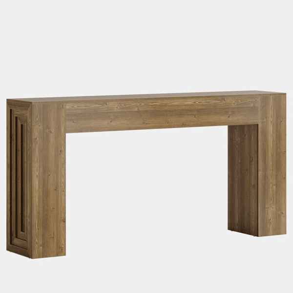 Rustic-Charm Console Table with Smart Open Storage