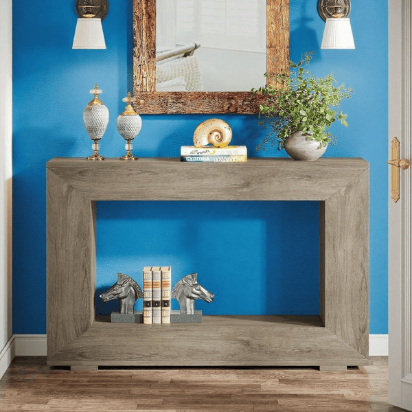 Farmhouse Console Table with Storage – Versatile Entryway or Sofa Table