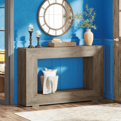 Farmhouse Console Table with Storage – Versatile Entryway or Sofa Table