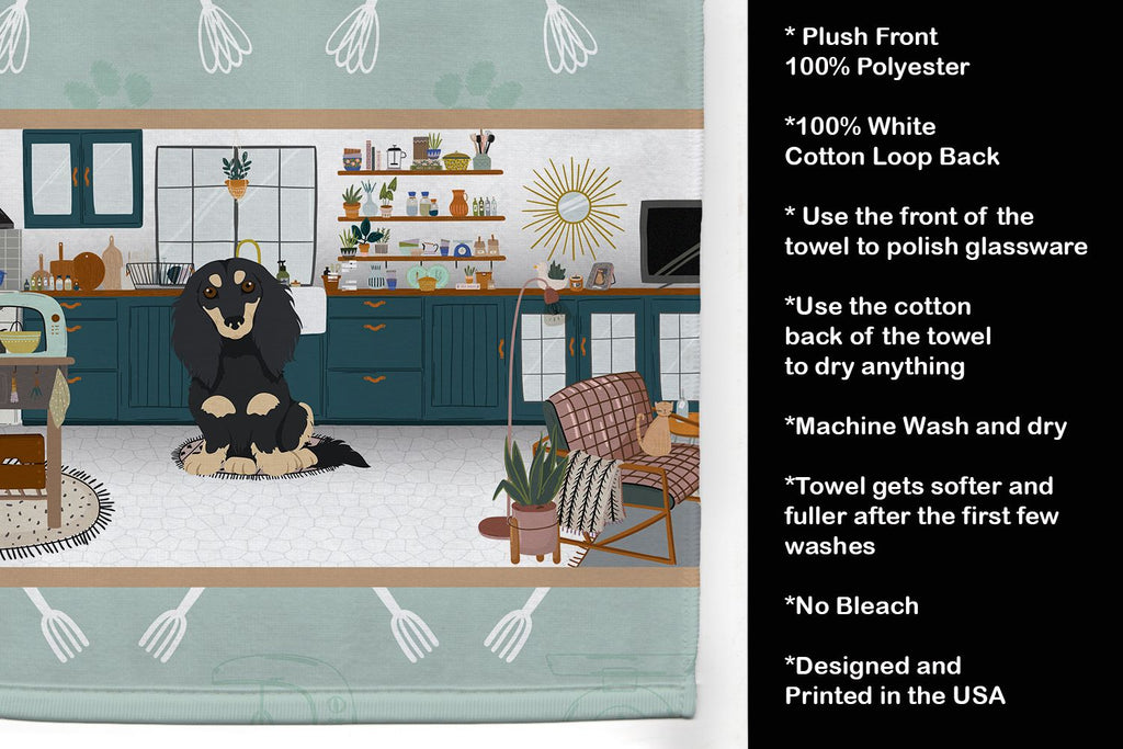 Longhair Dachshund Master Dog Chef Kitchen Towel