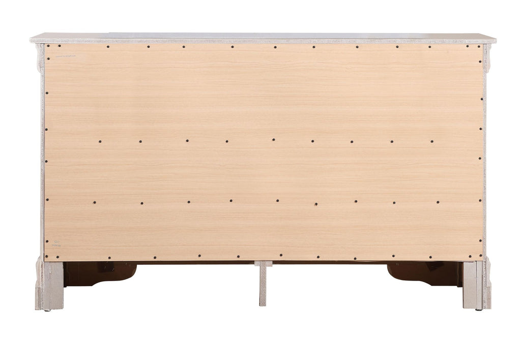 Lorana Silver Champagne Croc-Finish Dresser