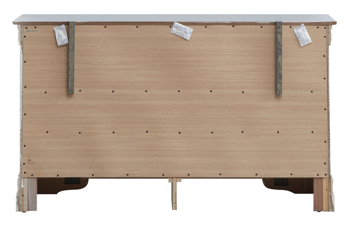 Lorana Silver Champagne Croc Finish Dresser