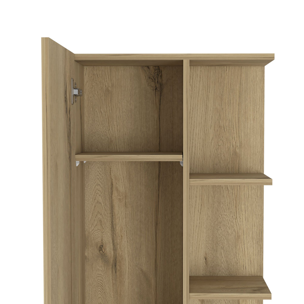 Los Angeles Linen Cabinet with Five Shelves and Cabinet Storage