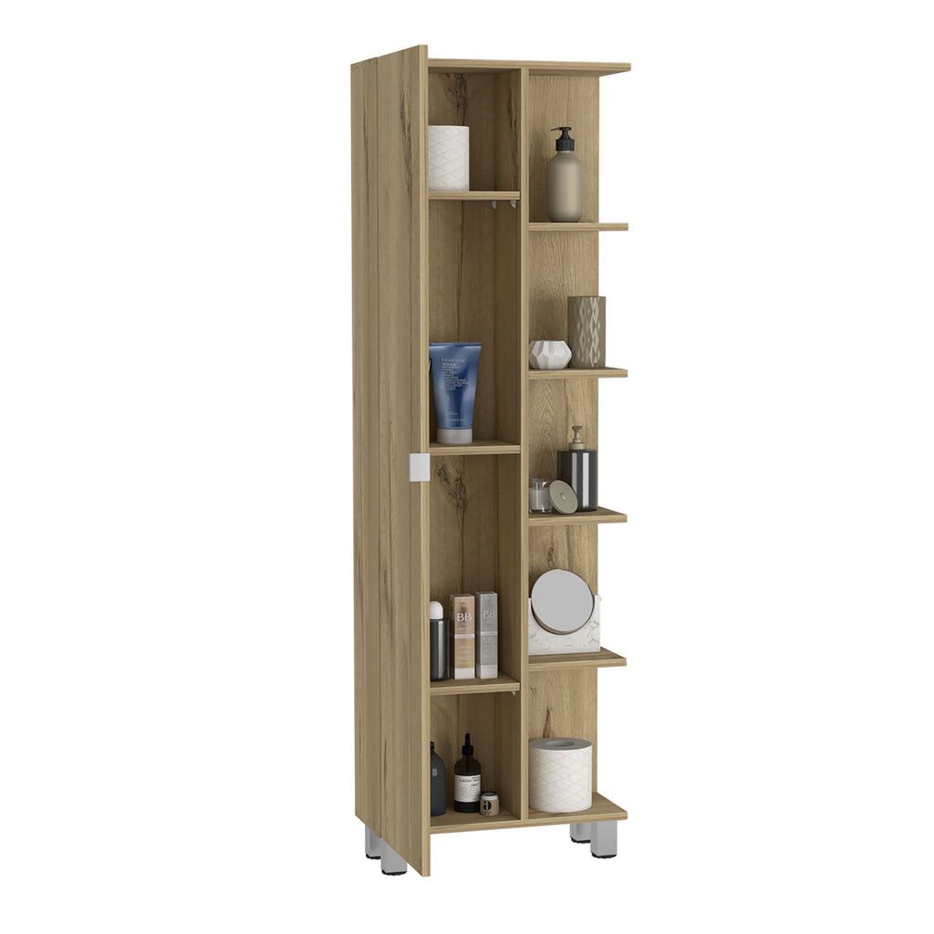 Los Angeles Linen Cabinet with Five Shelves and Cabinet Storage