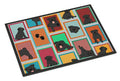 Lots of Black Pugs Indoor-Outdoor Doormat