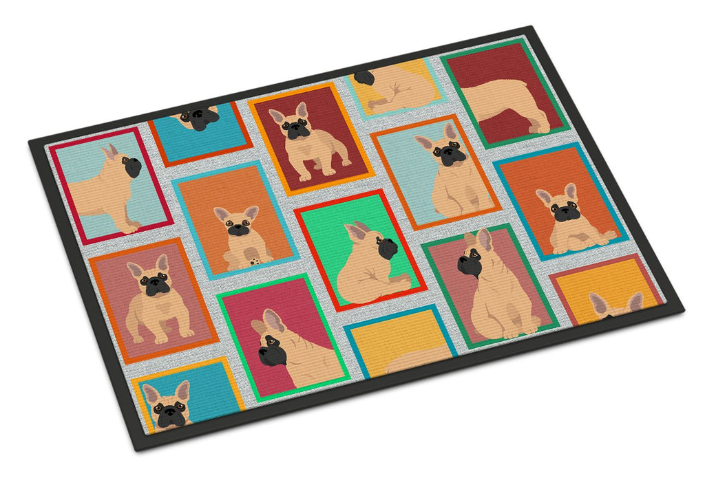 Lots of Fawn French Bulldog Indoor-Outdoor Doormat