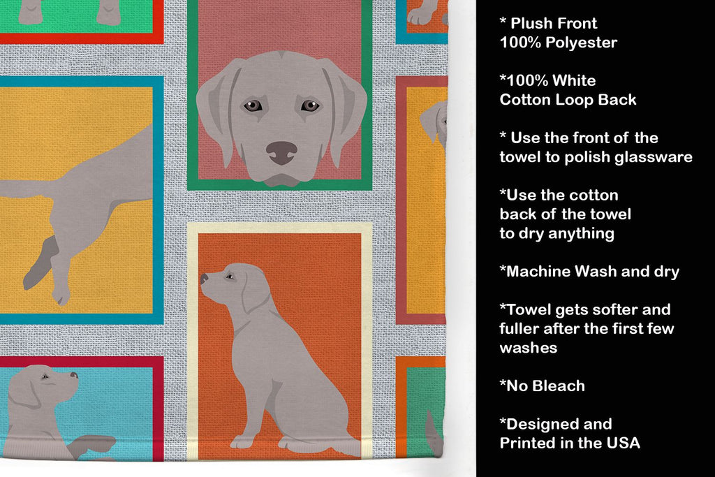 Grey Labrador Retriever Dual-Sided Kitchen Towel
