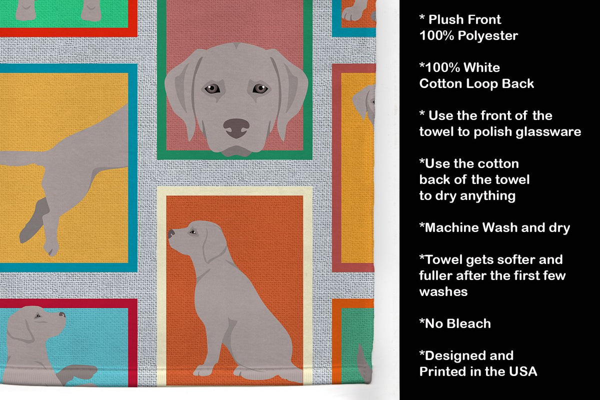 Grey Labrador Retriever Dual-Sided Kitchen Towel