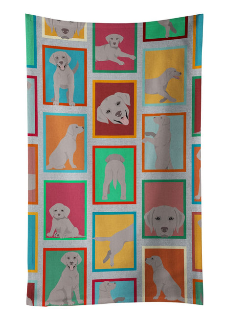 Grey Labrador Retriever Dual-Sided Kitchen Towel