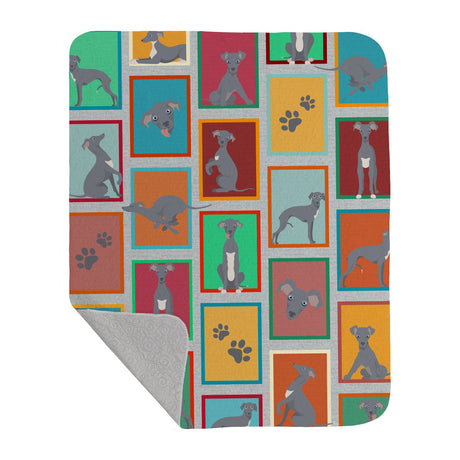 Lots of Italian Greyhounds Quilted Throw
