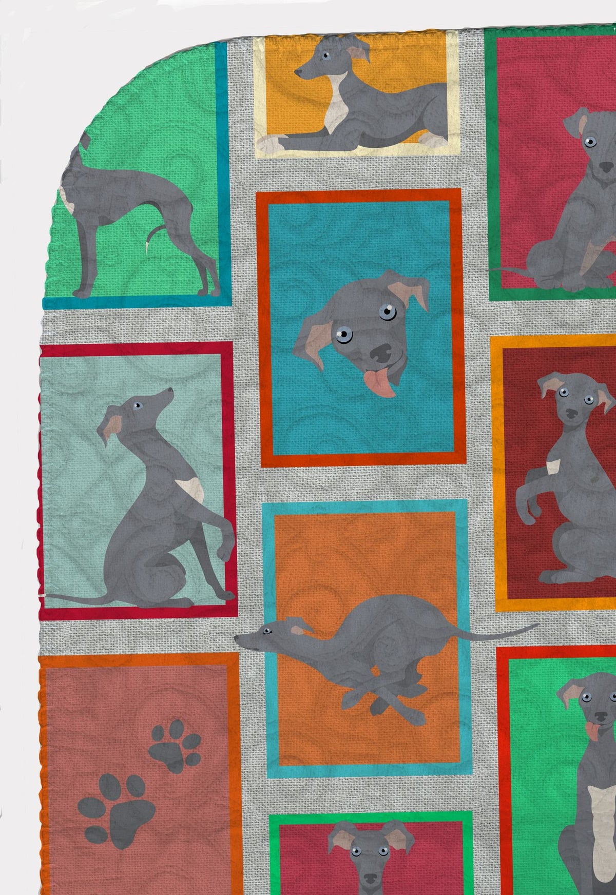 Lots of Italian Greyhounds Quilted Throw