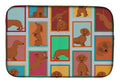 Lots of Red Dachshunds Dish Drying Mat