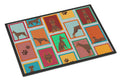 Red Doberman Pinscher Artwork Door Mat