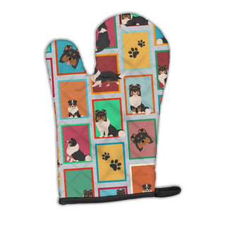 Tricolor Sheltie Artwork Right-Hand Oven Mitt
