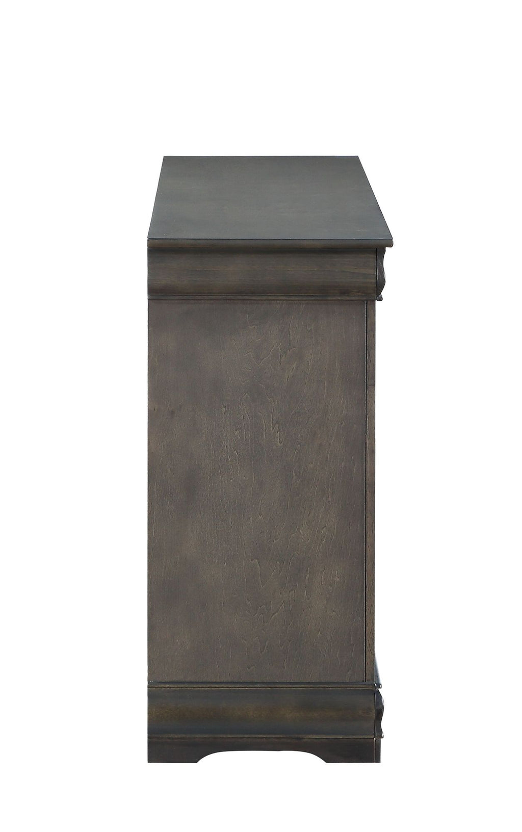 Louis Philippe Dark Gray Six-Drawer Dresser