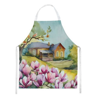Louisiana Magnolias Watercolor Bib Apron