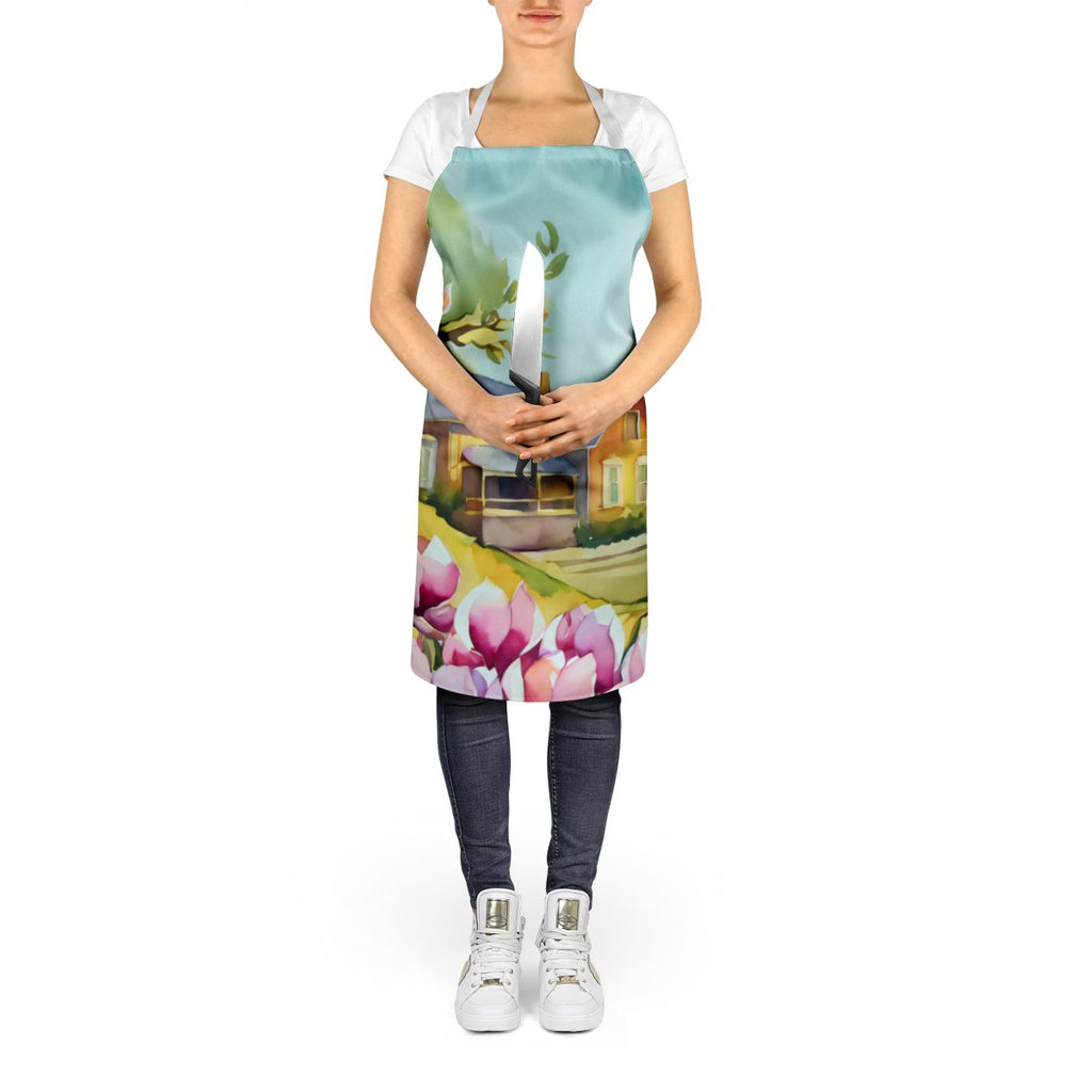 Louisiana Magnolias Watercolor Bib Apron