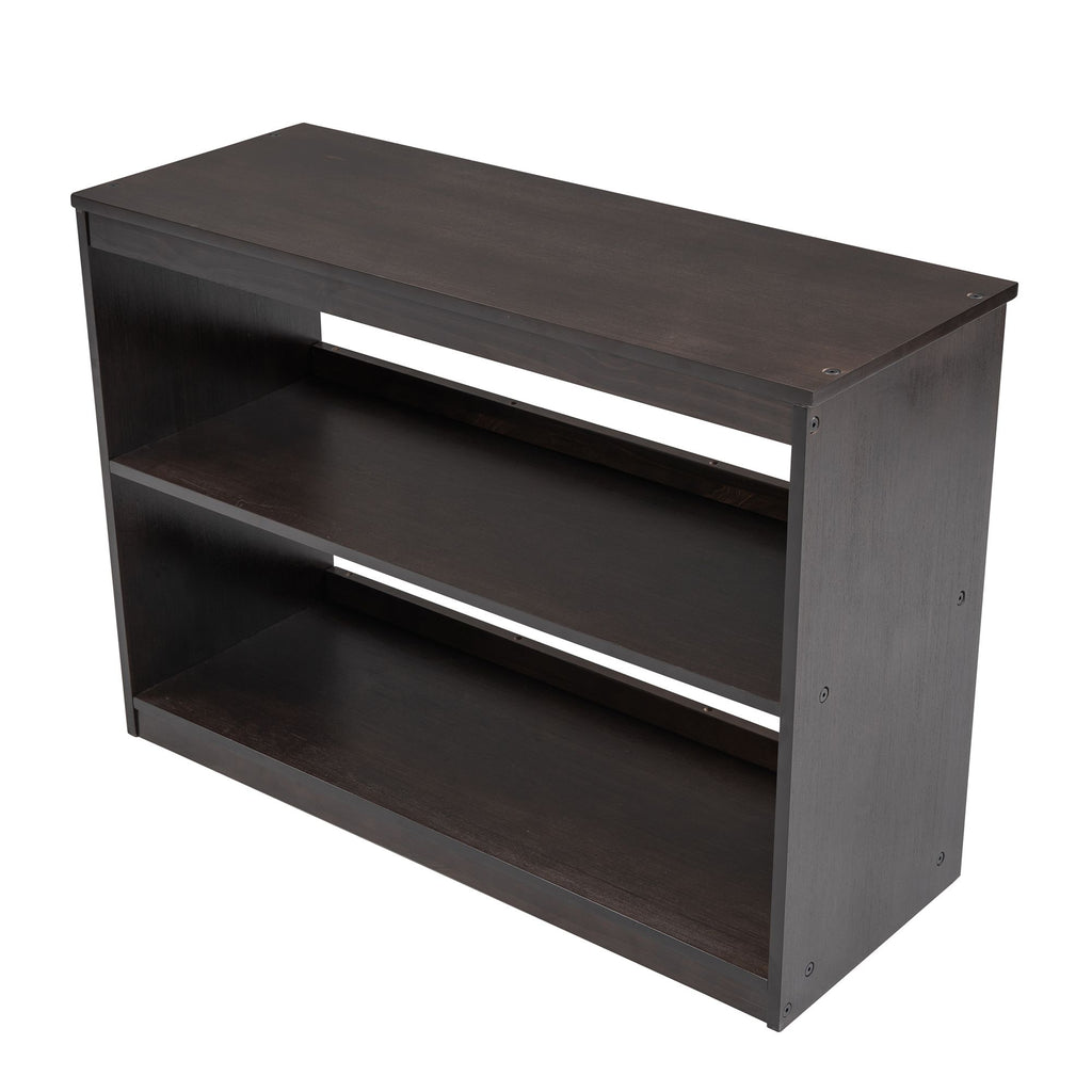 Low Twin Study Loft Bed with Rolling Desk and Cabinet