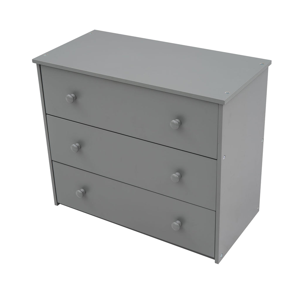 Low Twin Loft Bed with Rolling Desk and Cabinet