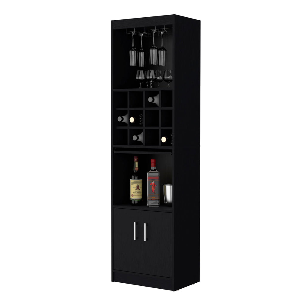 Lowa Bar Cabinet with Wine Rack and Concealed Storage
