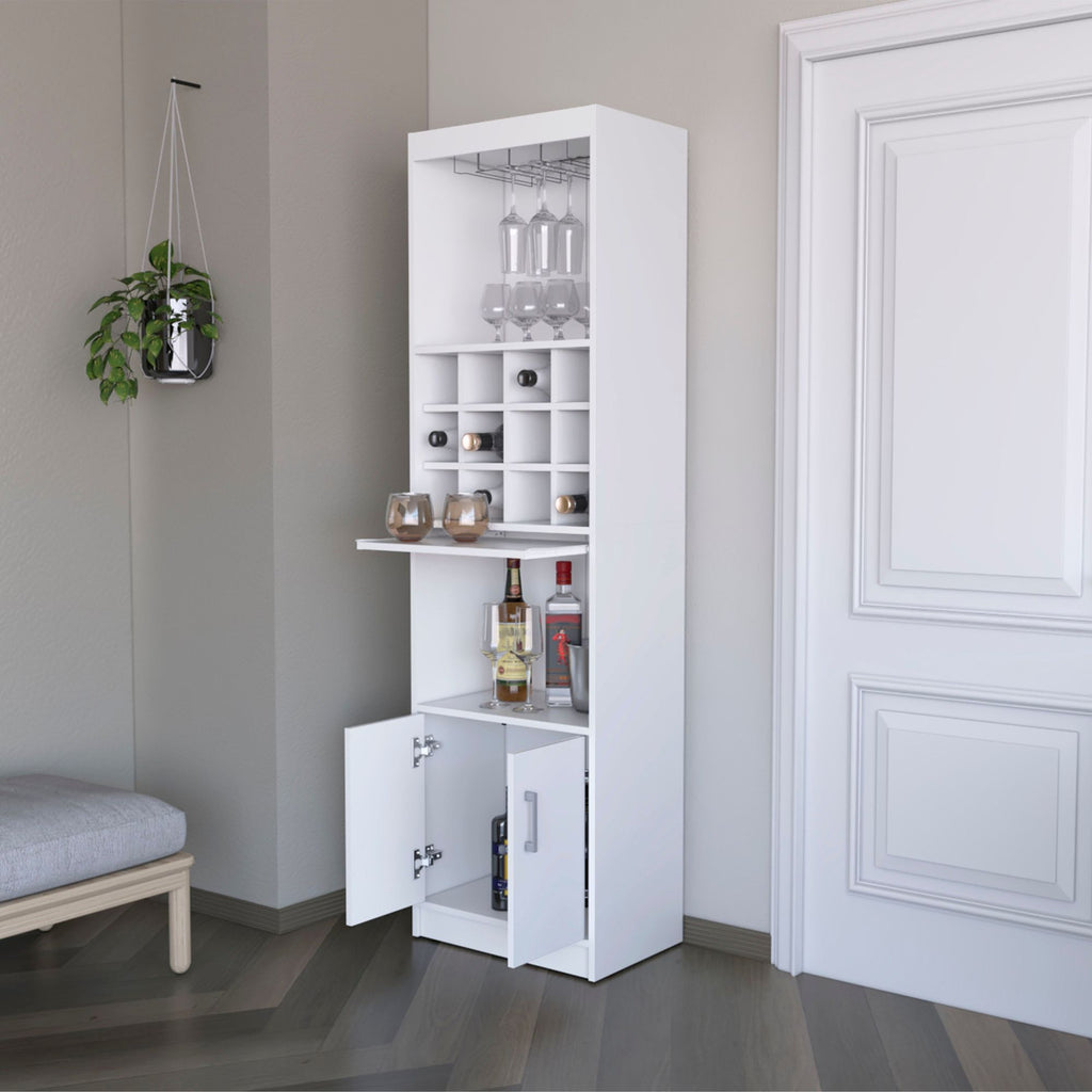 Lowa Bar Cabinet with Wine Rack and Concealed Storage