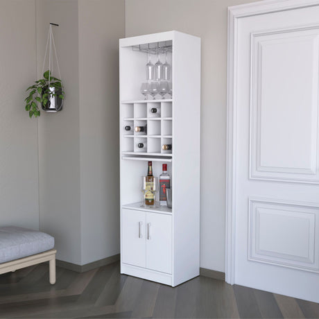 Lowa Bar Cabinet with Wine Rack and Concealed Storage