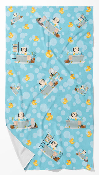 Lowchen in Bathtub Decorative Bath Towel