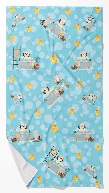 Lowchen in Bathtub Decorative Bath Towel